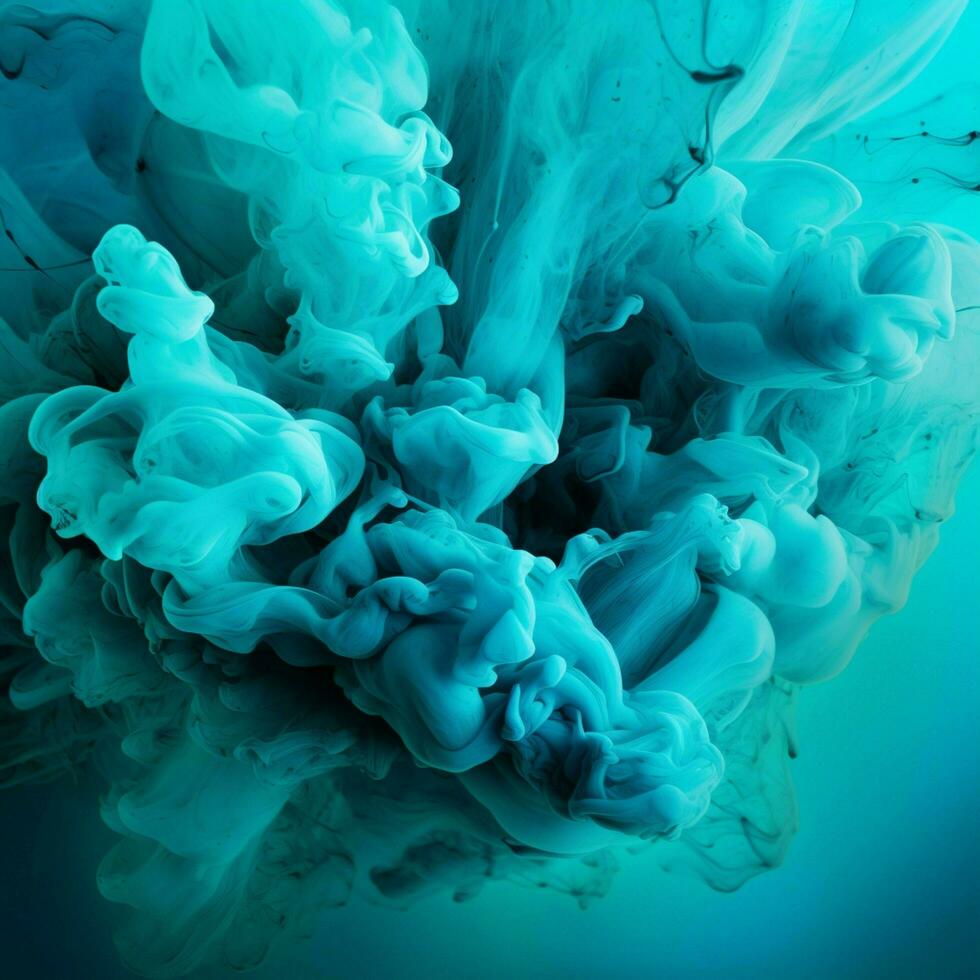 cyan color splash photo
