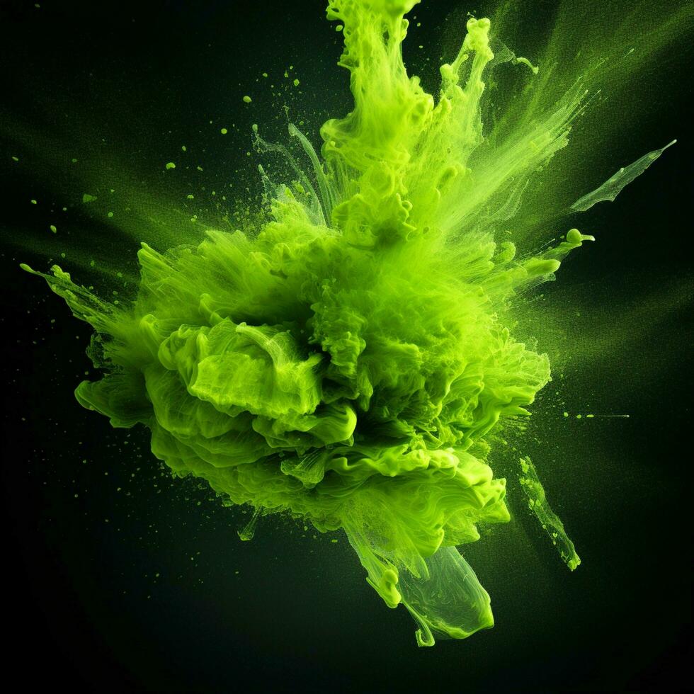 green color splash photo