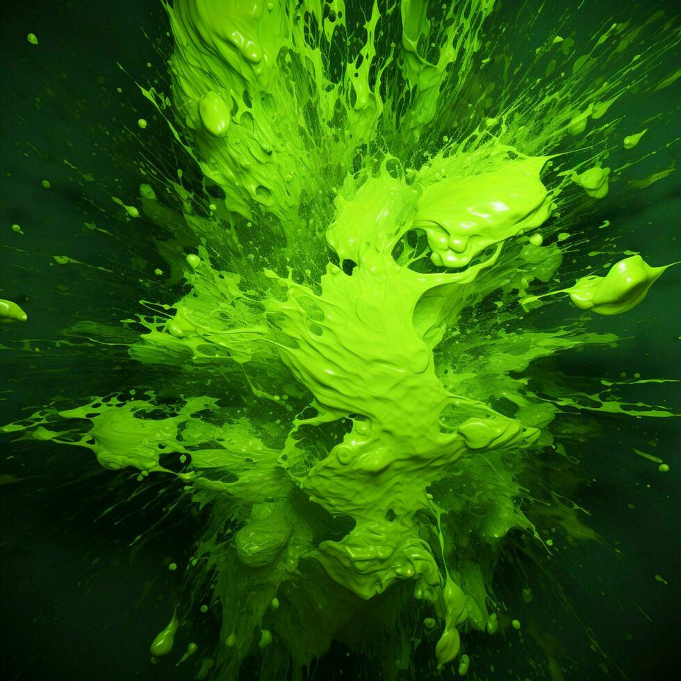 green color splash photo