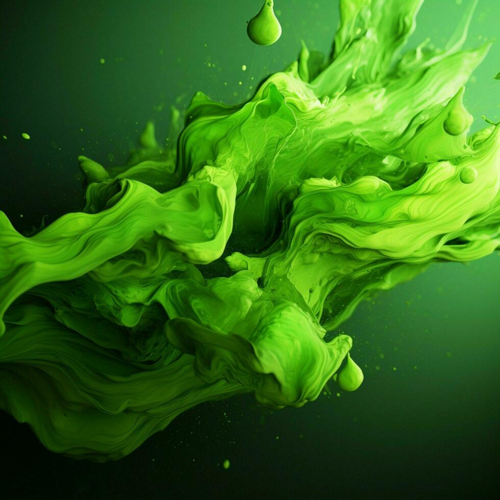 green color splash photo