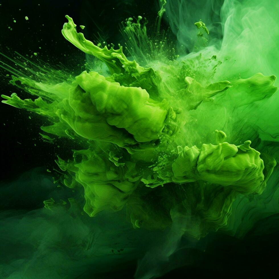 green color splash photo