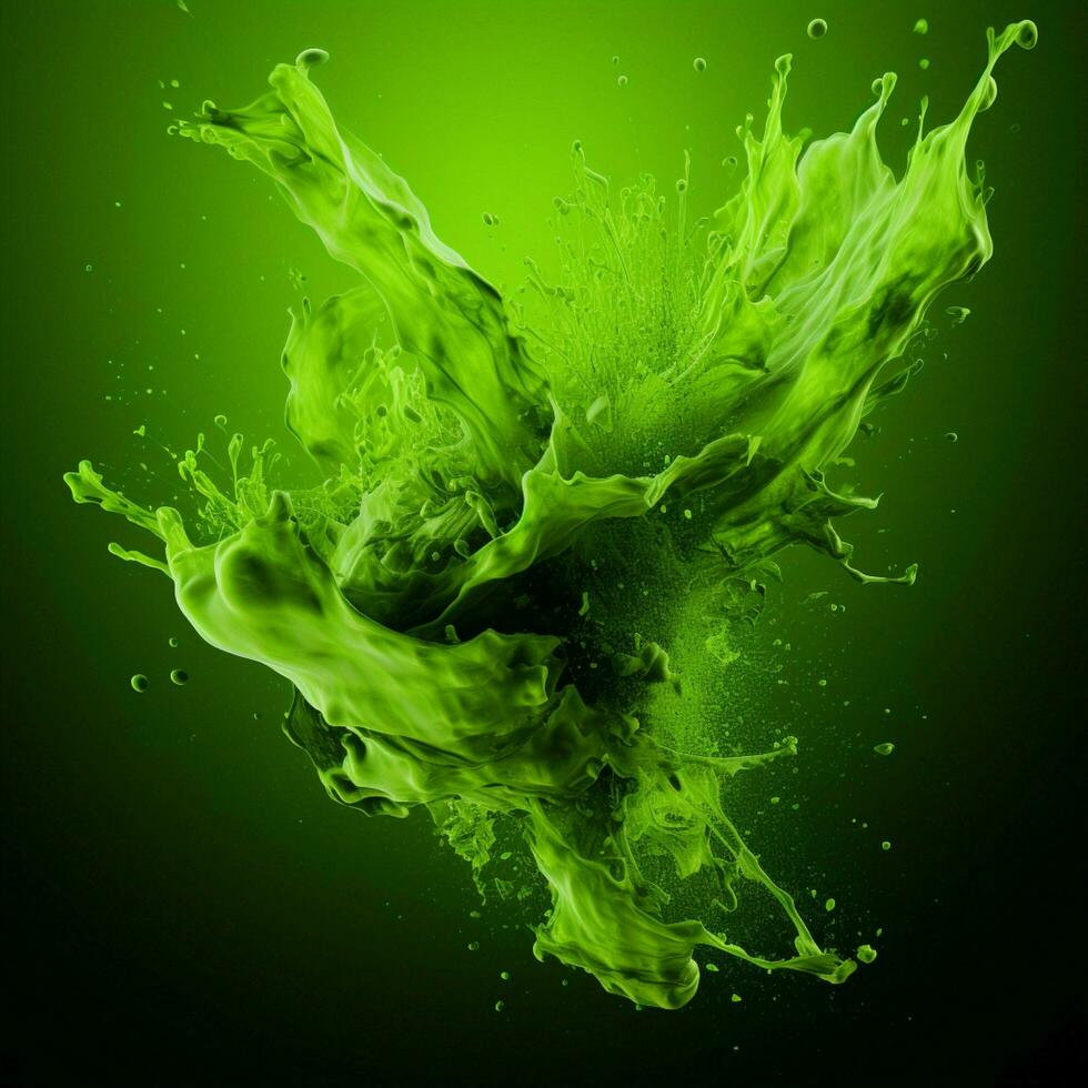 green color splash photo