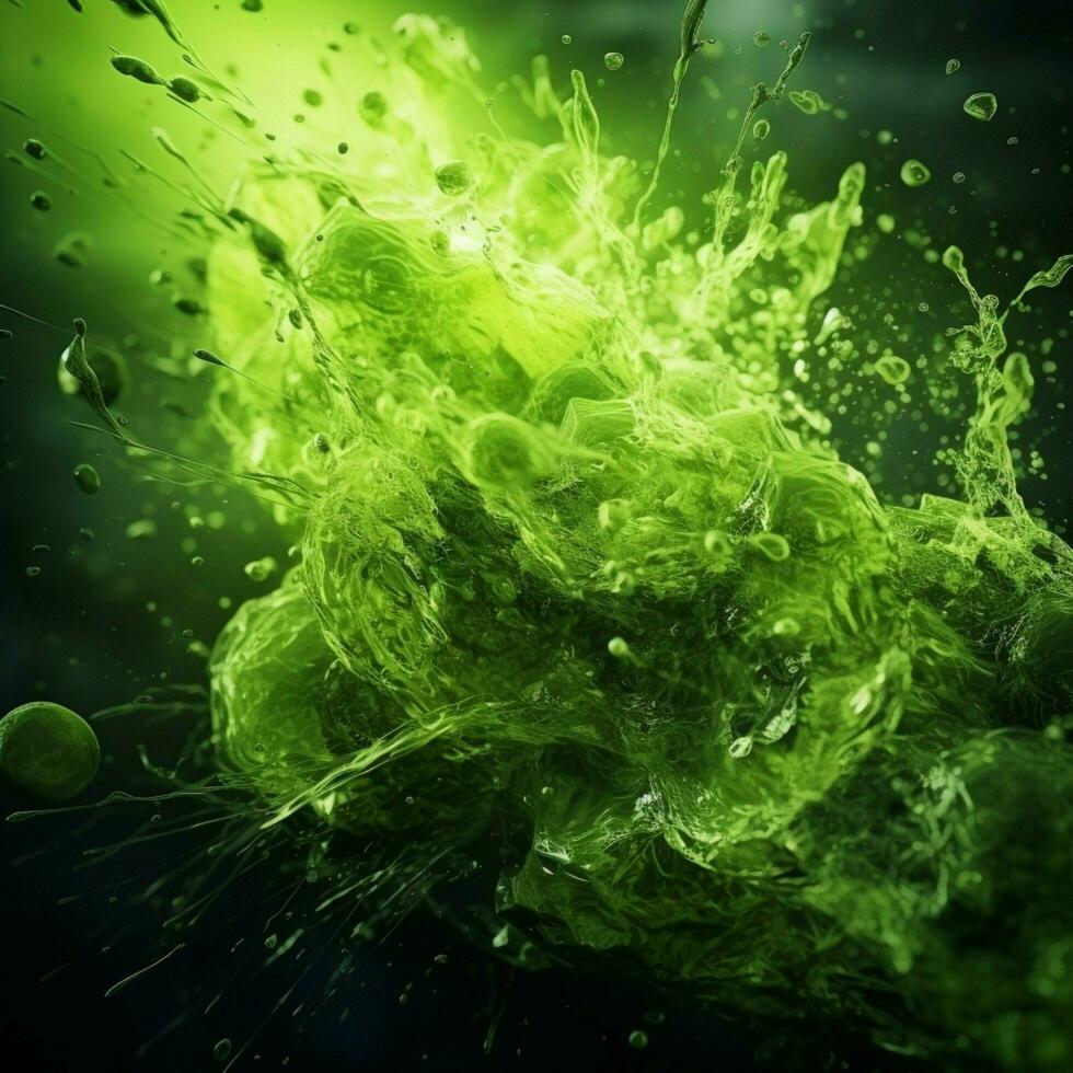 green color splash photo