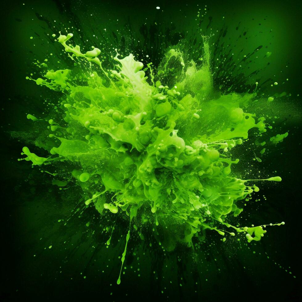 green color splash photo