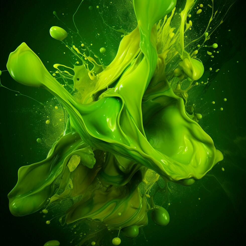 green color splash photo
