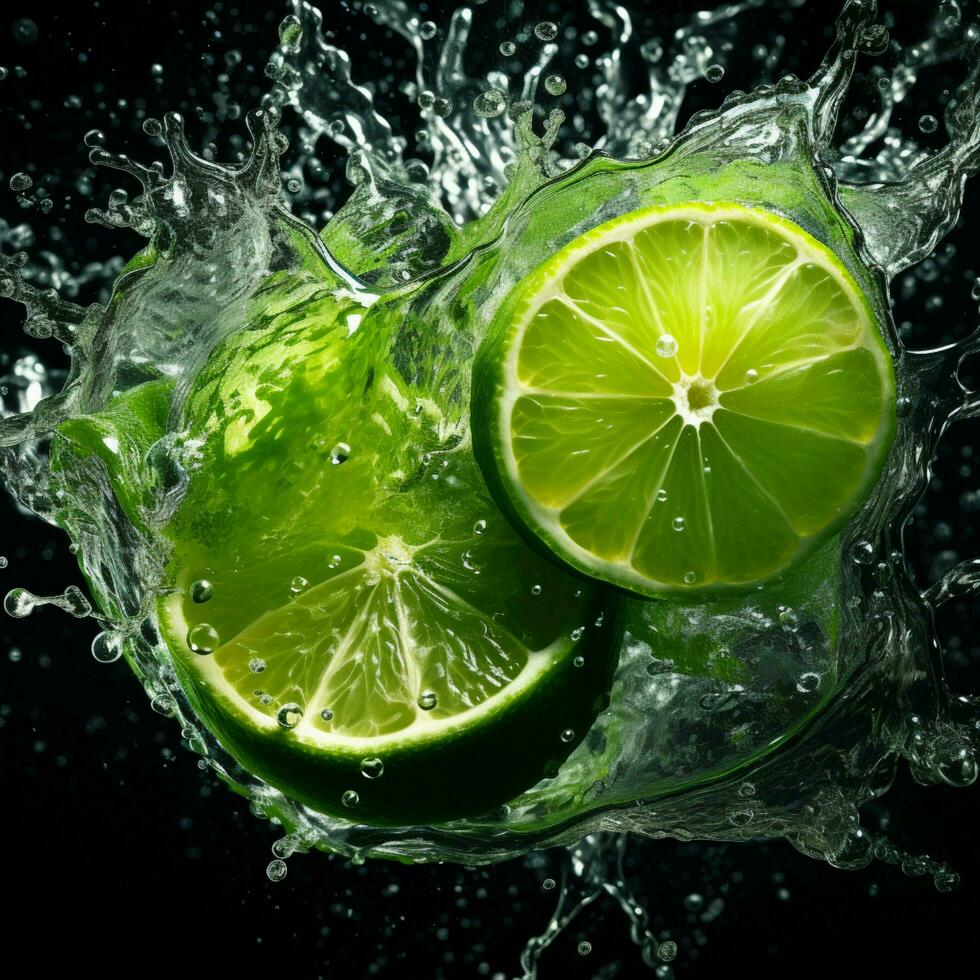 lime color splash photo
