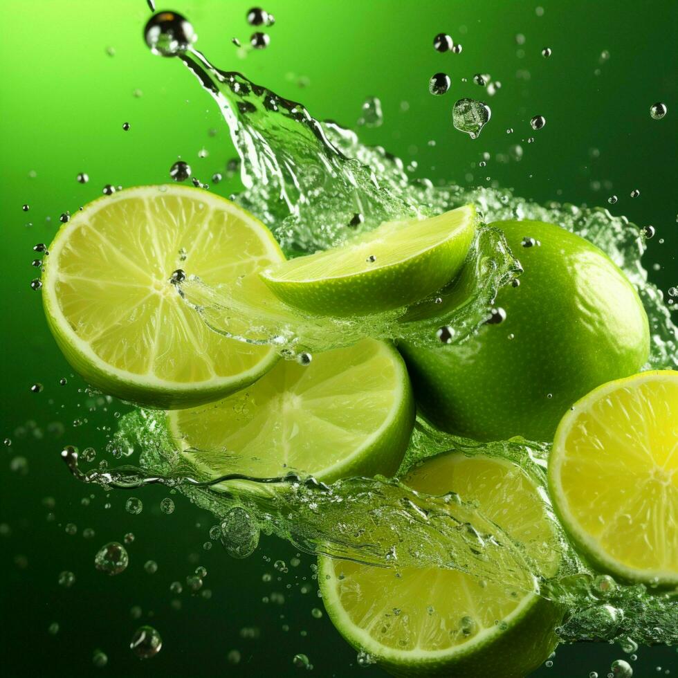 lime color splash photo