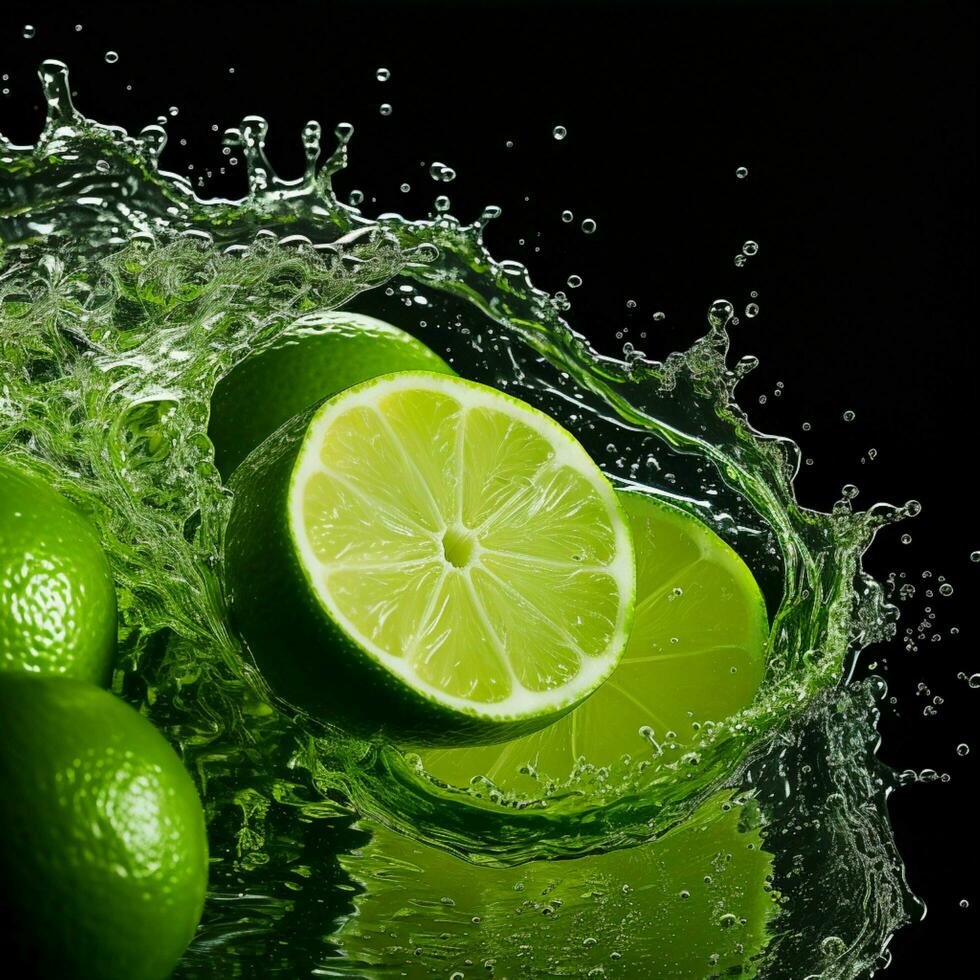 lime color splash photo