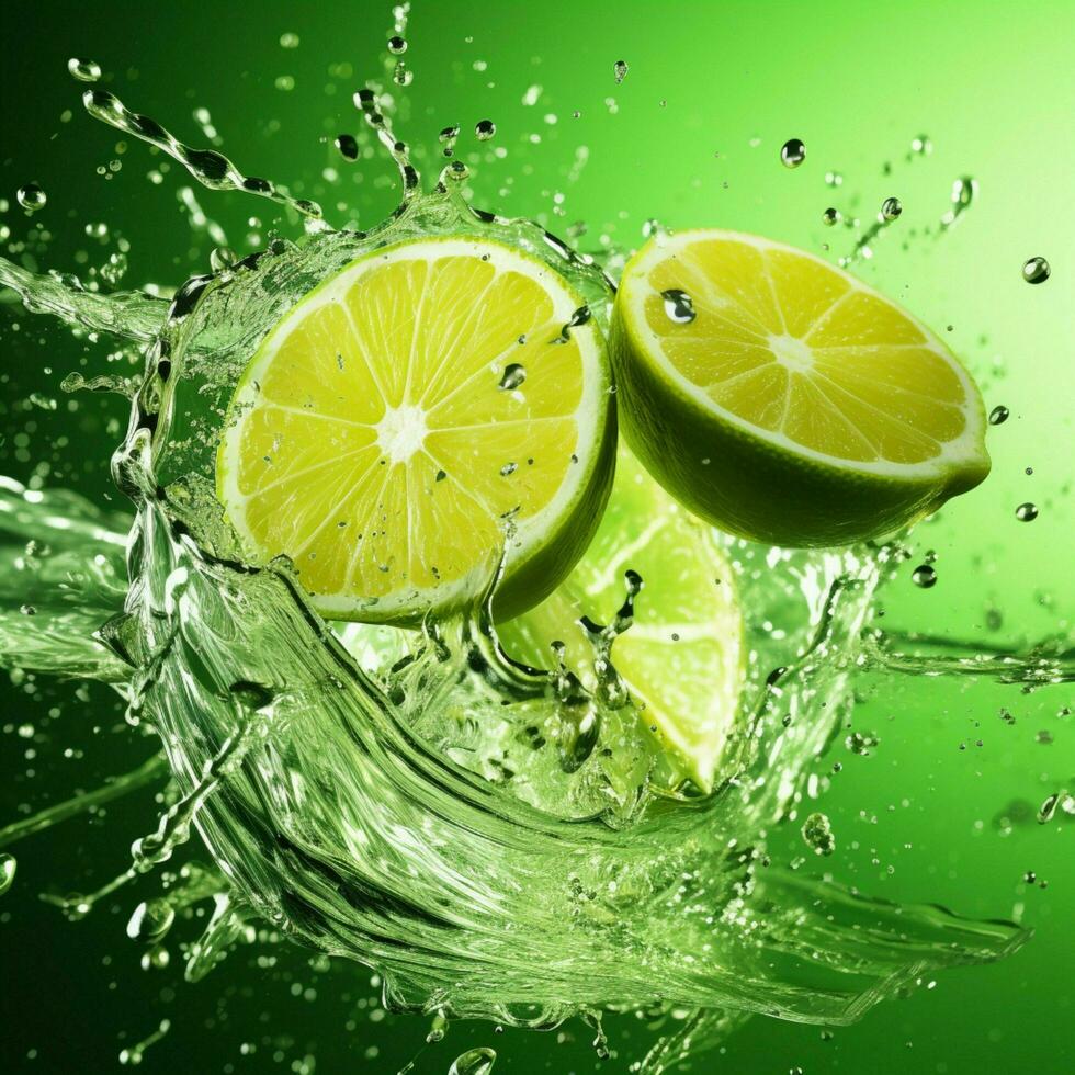 lime color splash photo