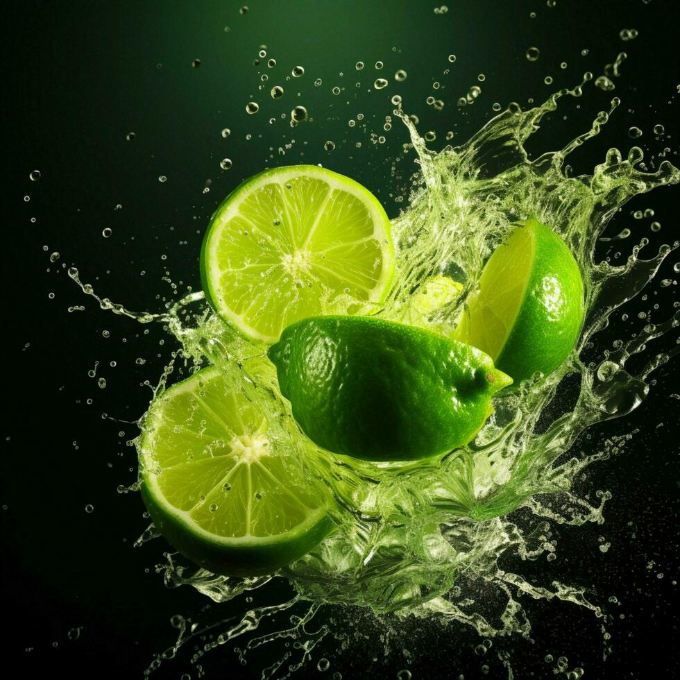 lime color splash photo