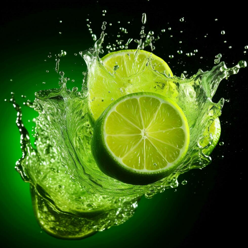 lime color splash photo