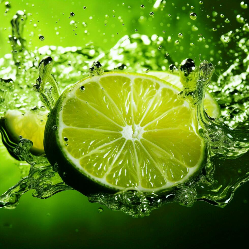 lime color splash photo