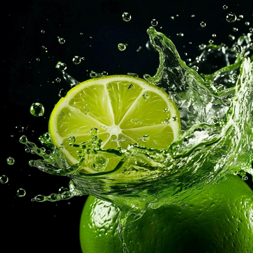 lime color splash photo