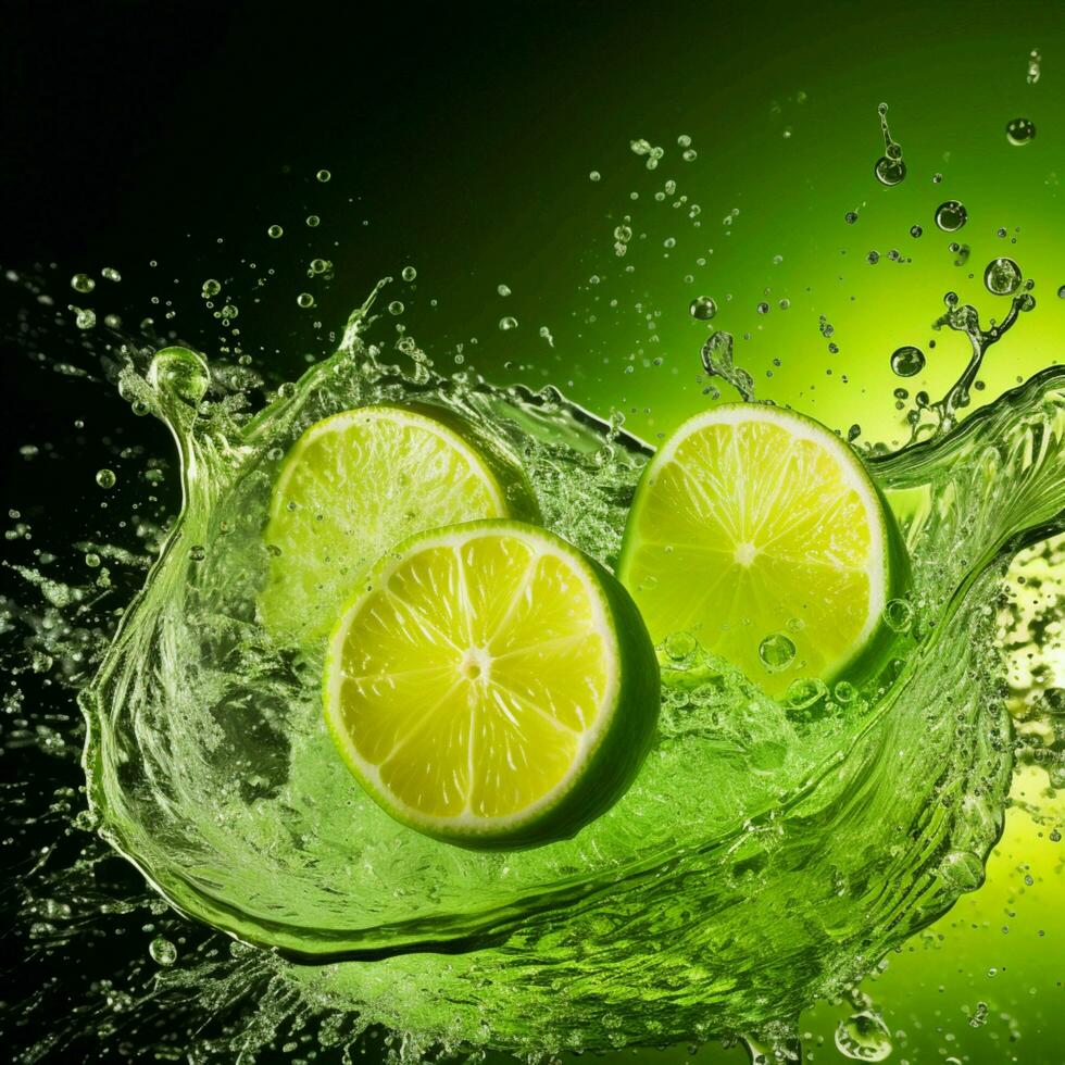 lime color splash photo