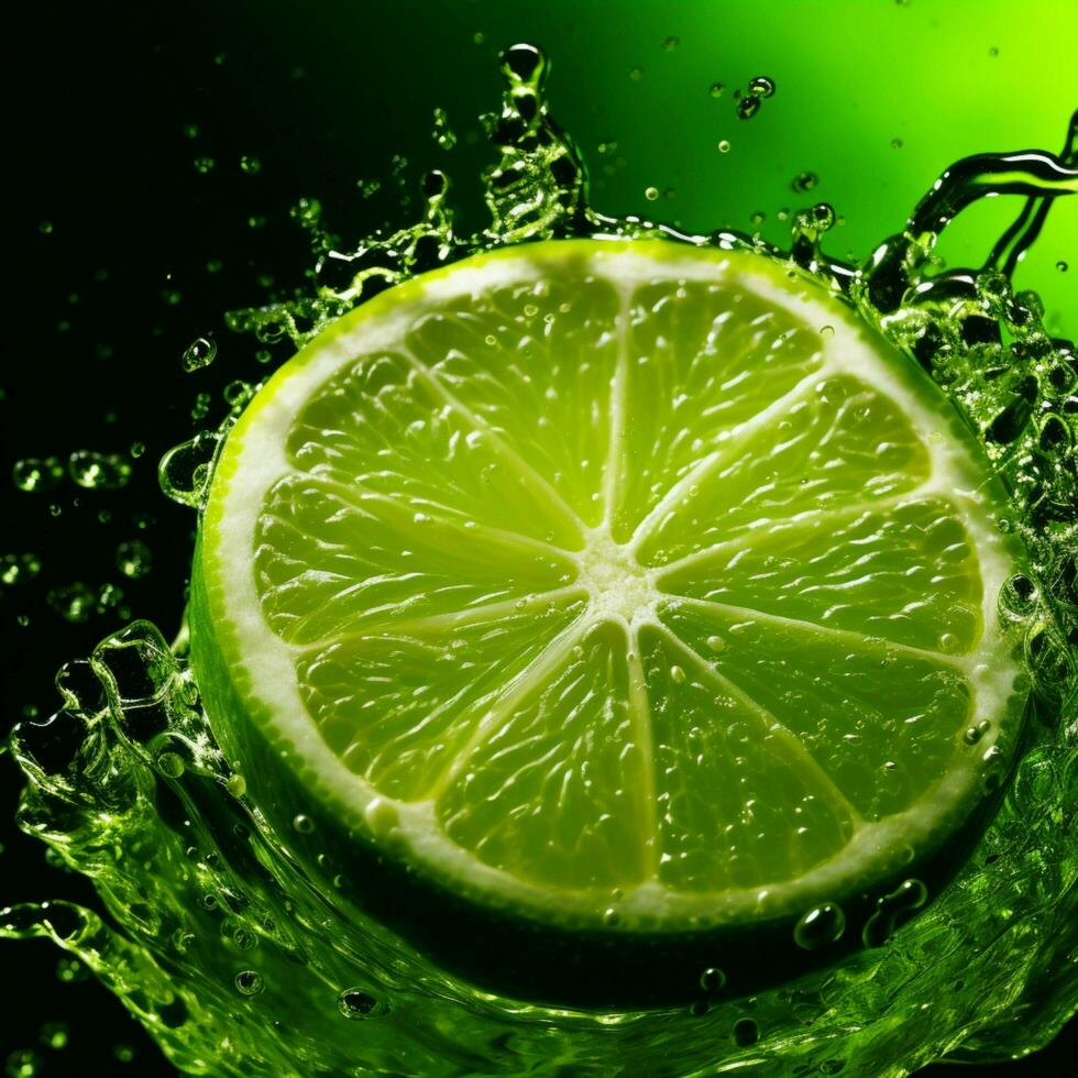 lime color splash photo