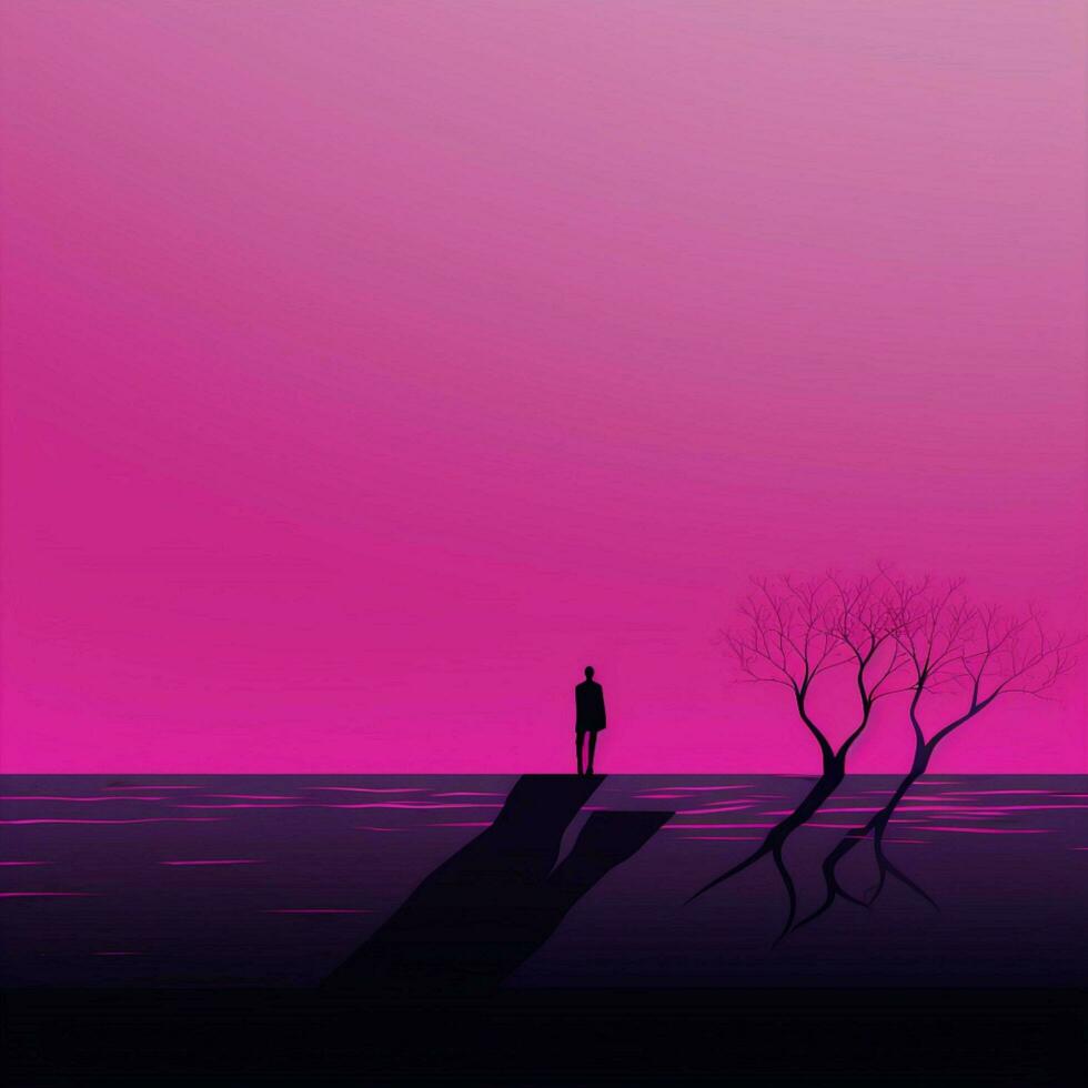 megenta Minimalist wallpaper photo