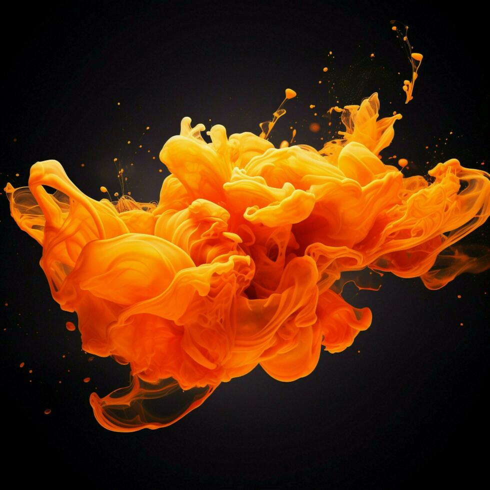 orange color splash photo
