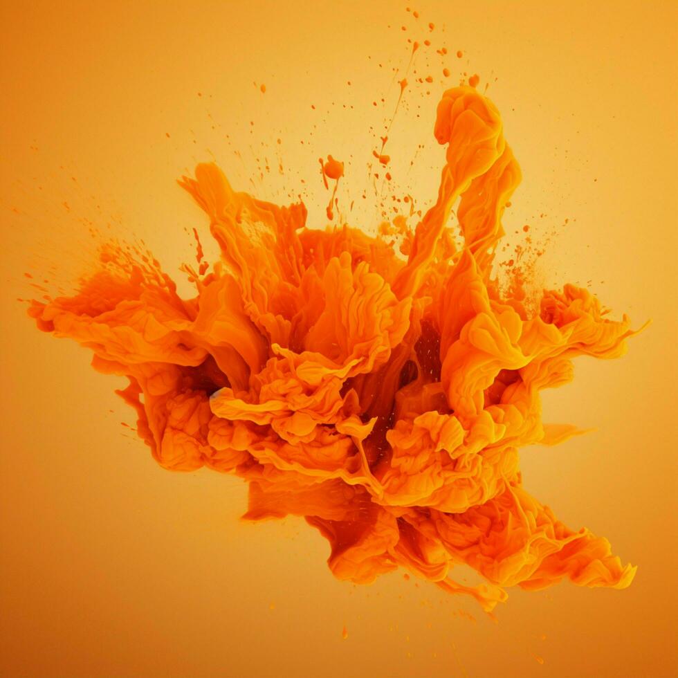 orange color splash photo