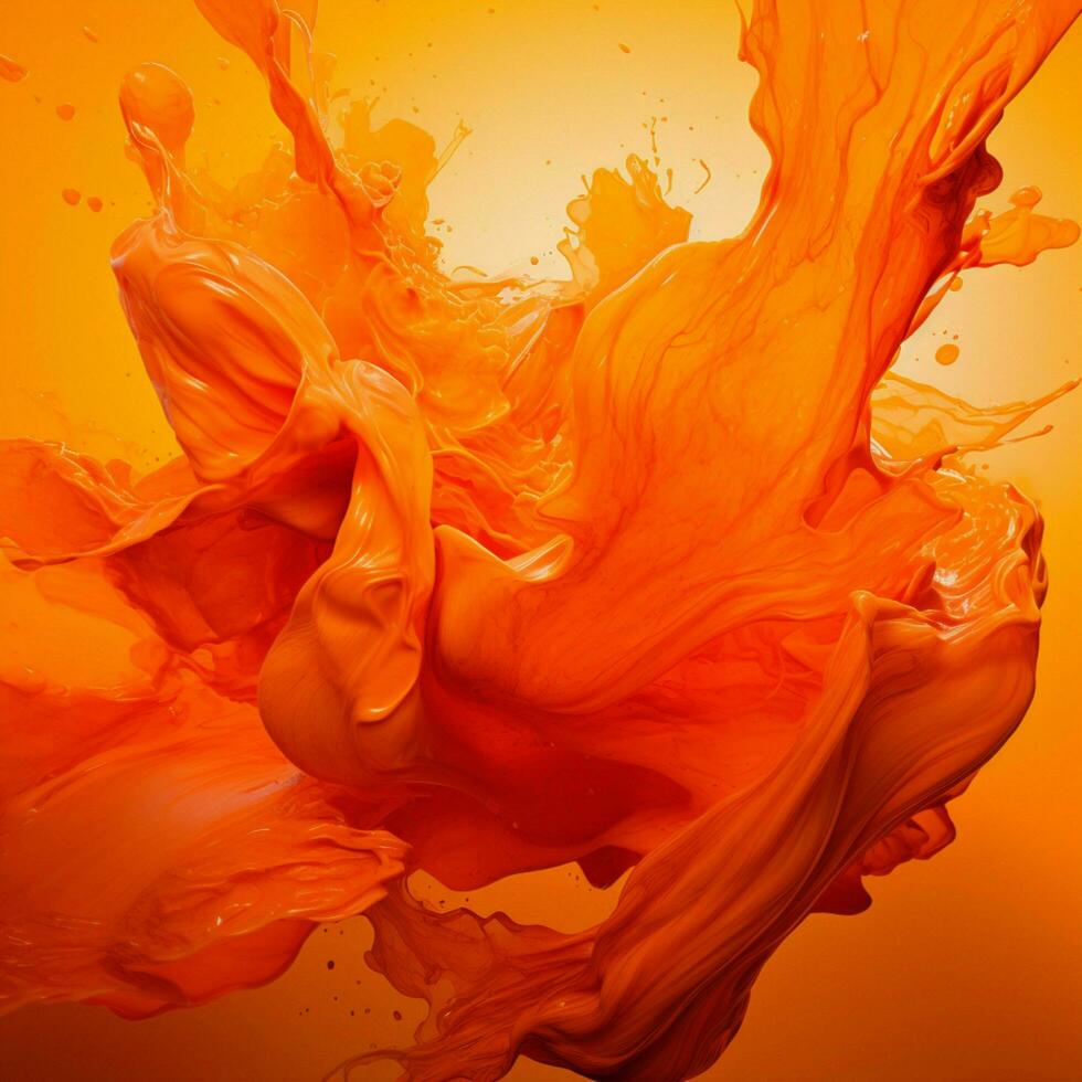 orange color splash photo