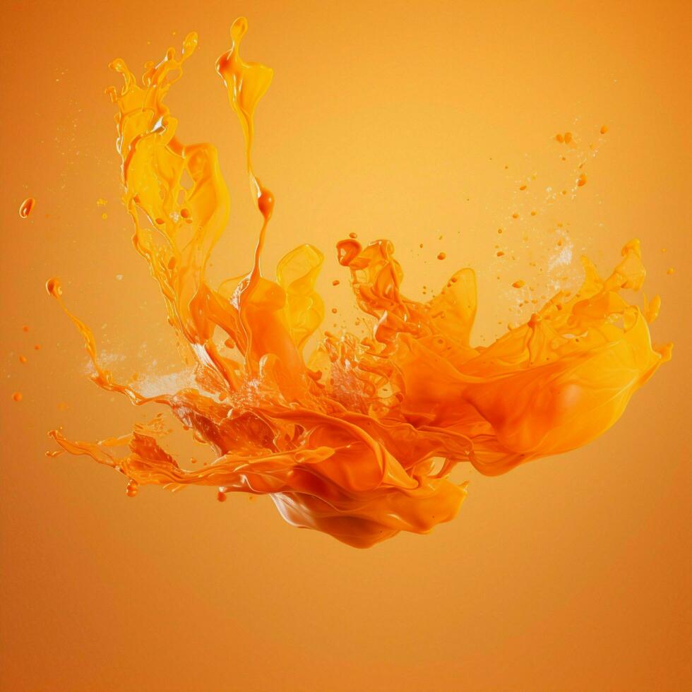 orange color splash photo