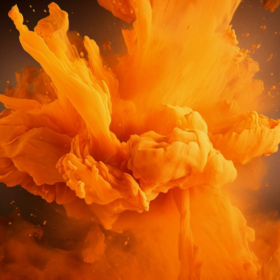 orange color splash photo