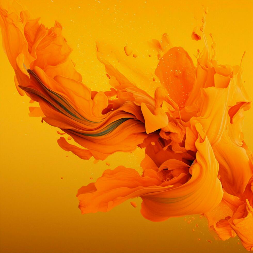 orange color splash photo