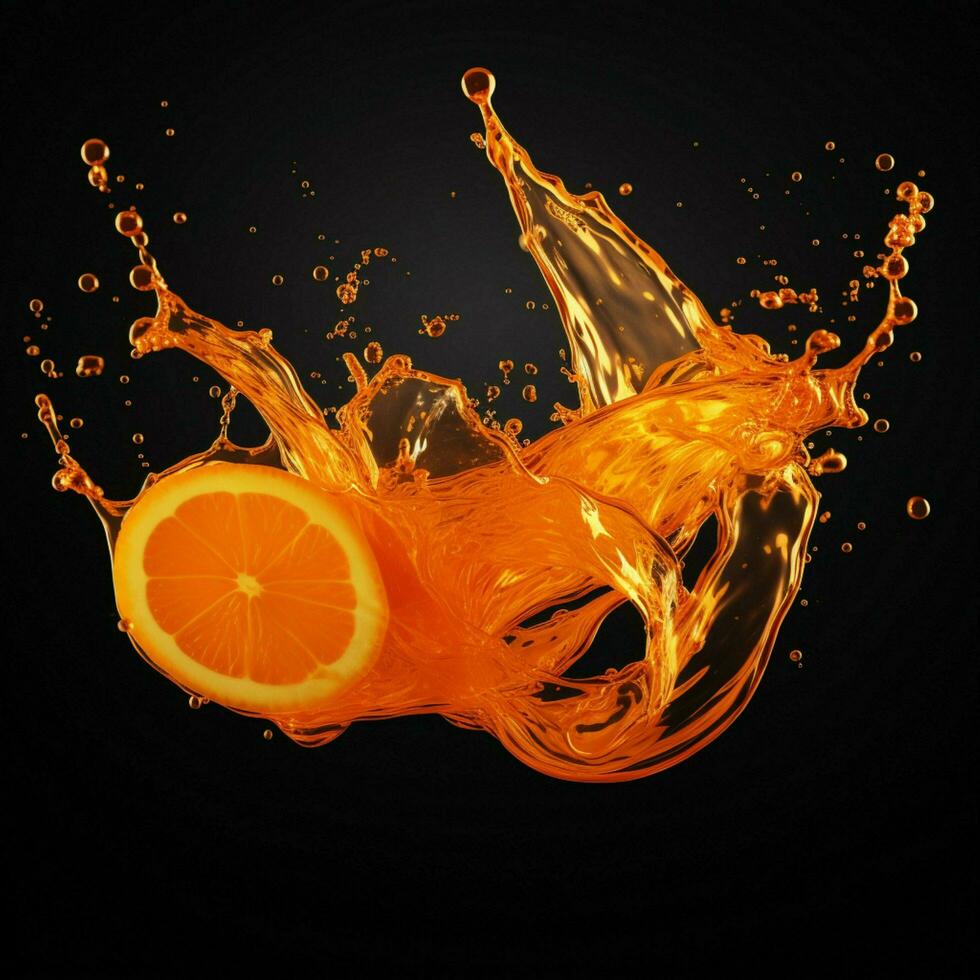 orange color splash photo