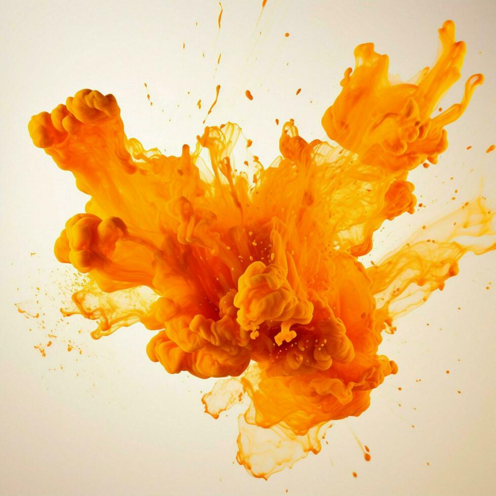 orange color splash photo