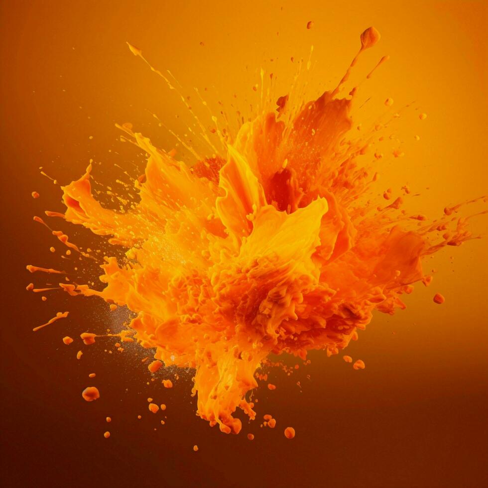 orange color splash photo