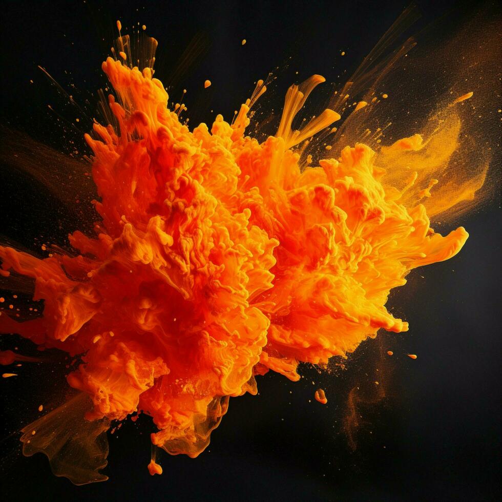 orange color splash photo