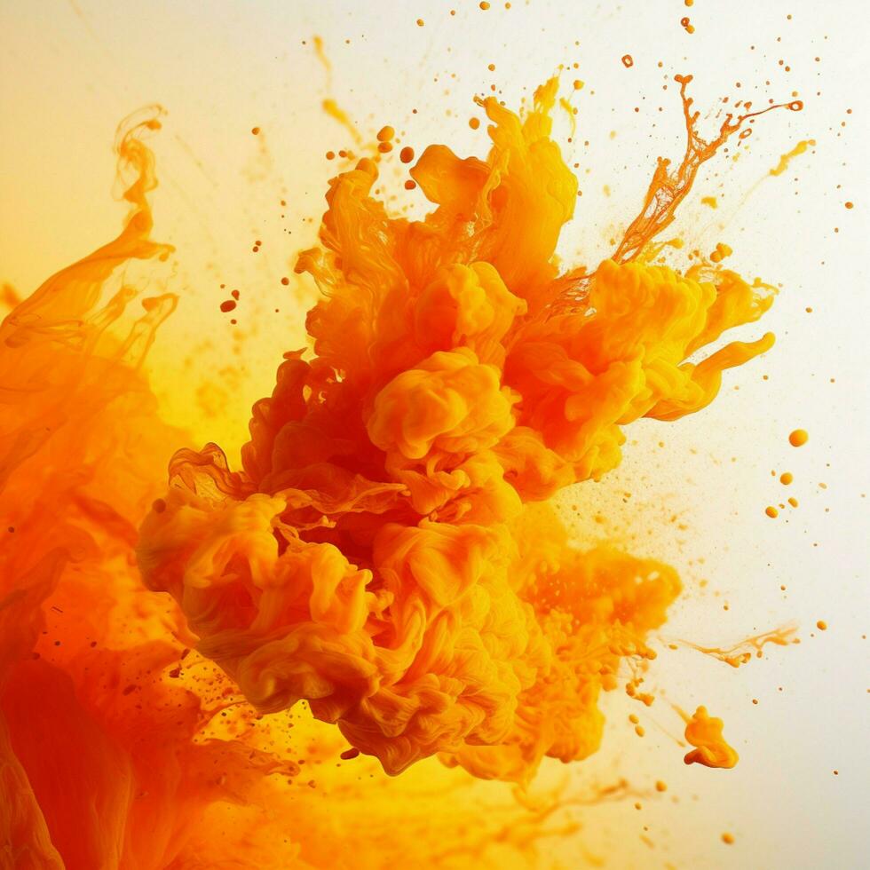 orange color splash photo