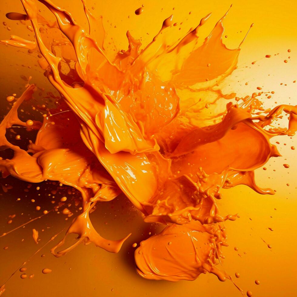 orange color splash photo