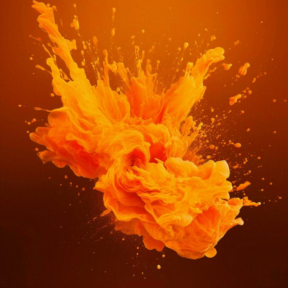 orange color splash photo