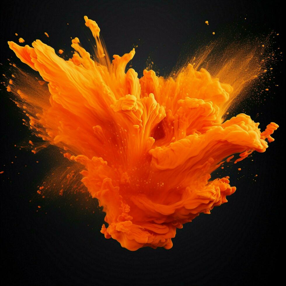 orange color splash photo