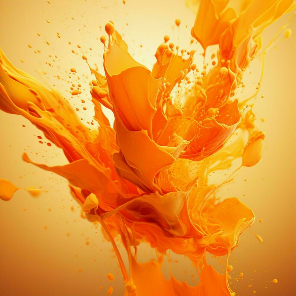 orange color splash photo