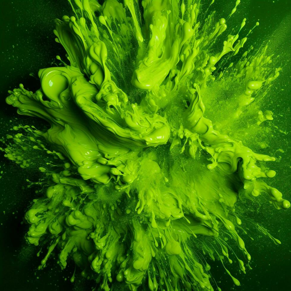 pea green color splash photo