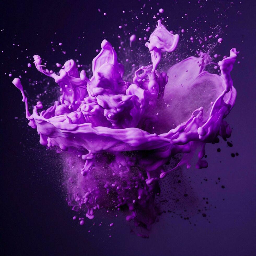 purple color splash photo