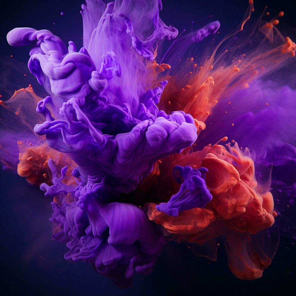 purple color splash photo