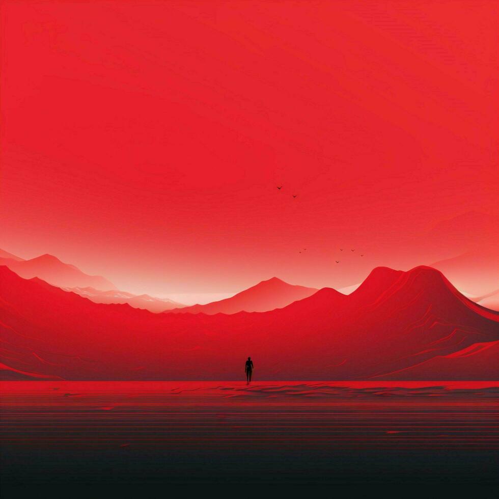 red Minimalist wallpaper photo