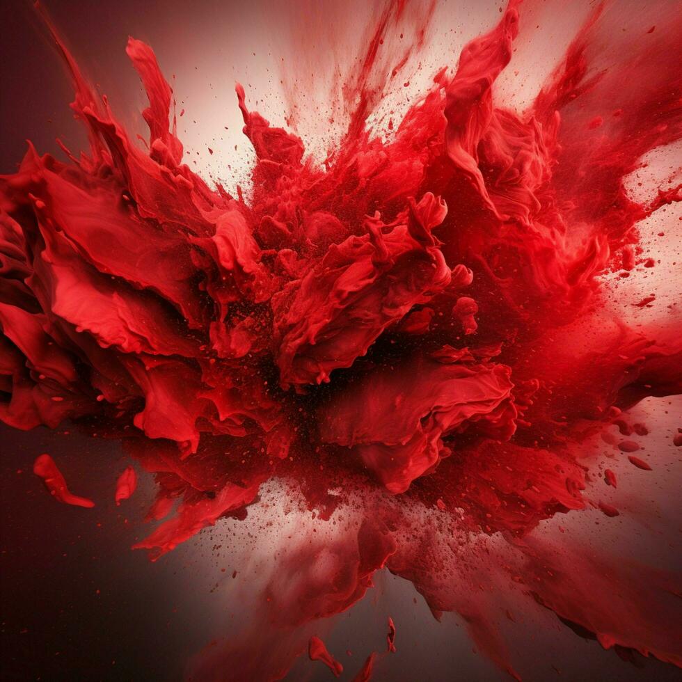 red color splash photo