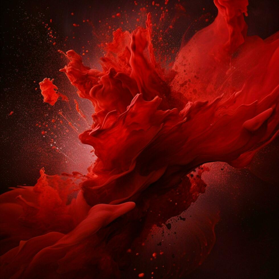 red color splash photo