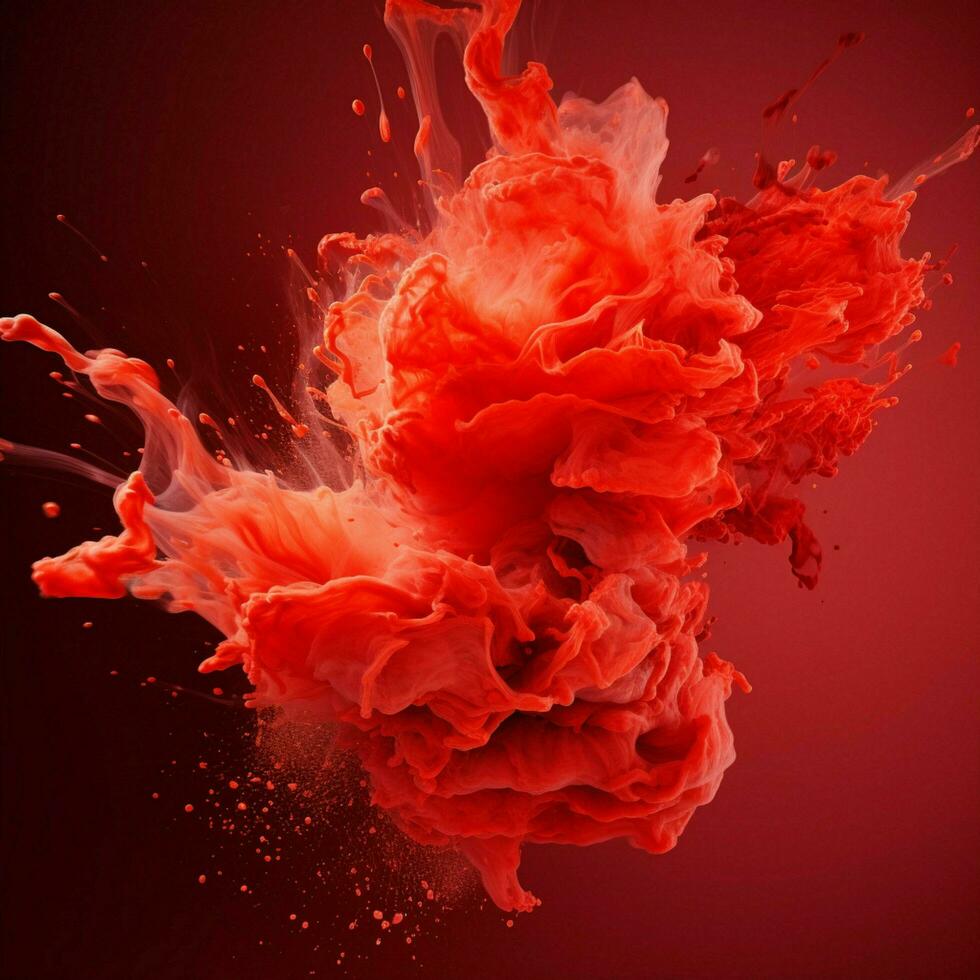 red color splash photo