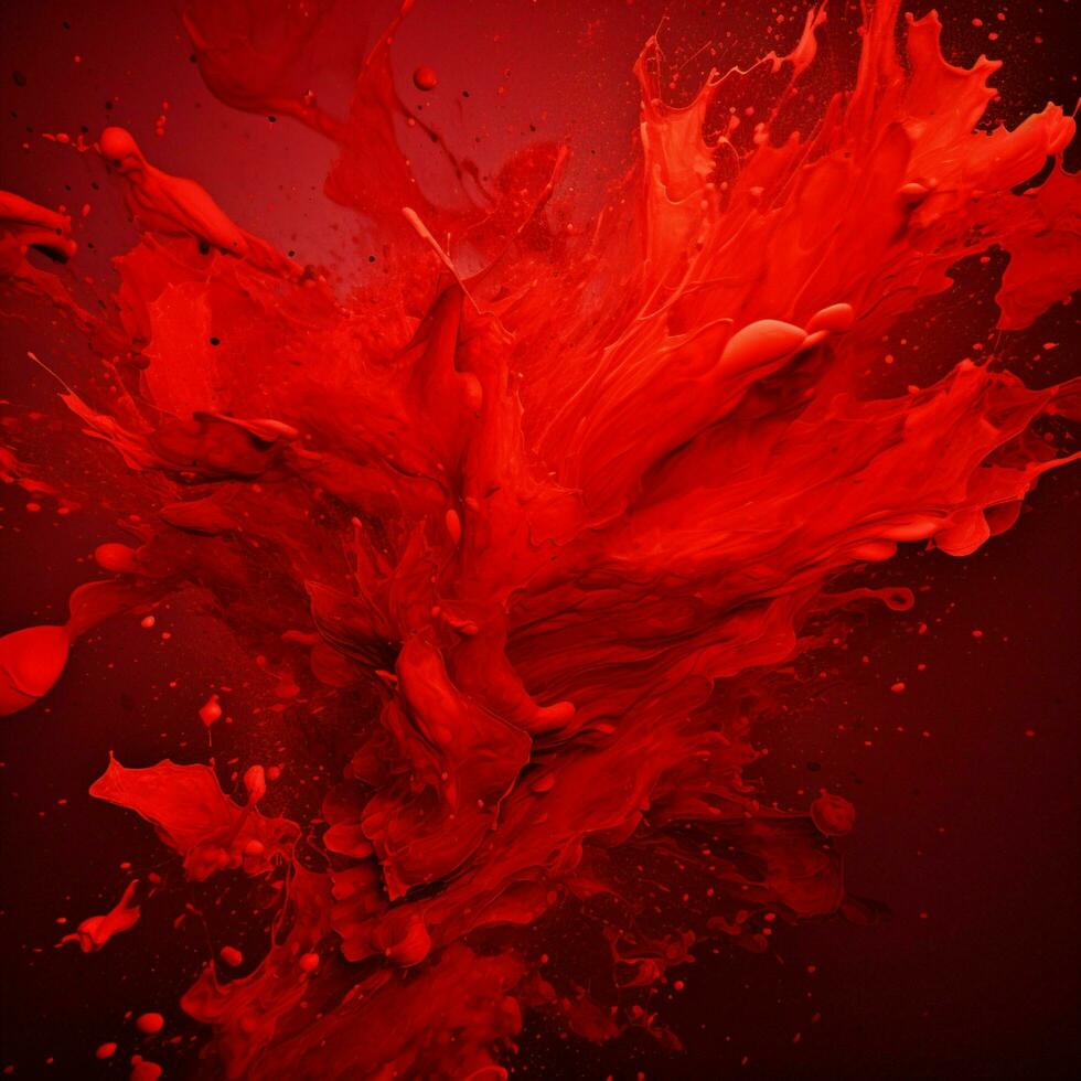 red color splash photo