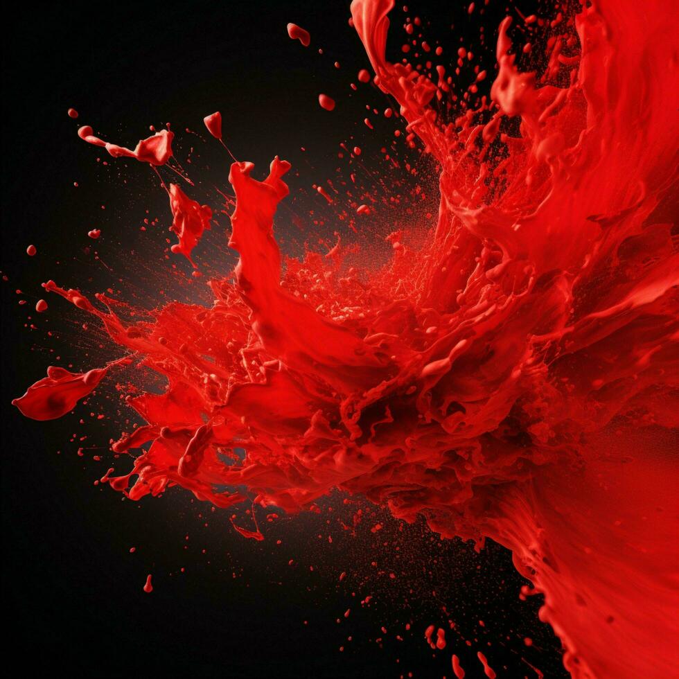 red color splash photo