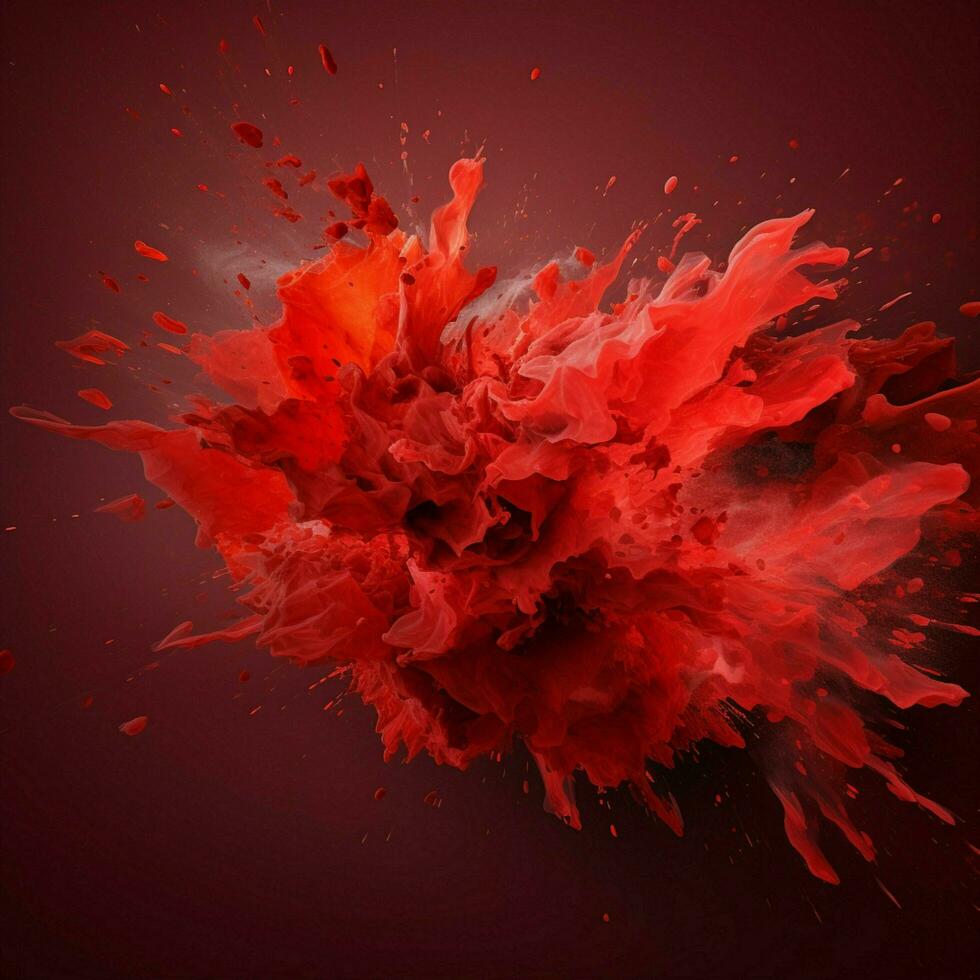 red color splash photo