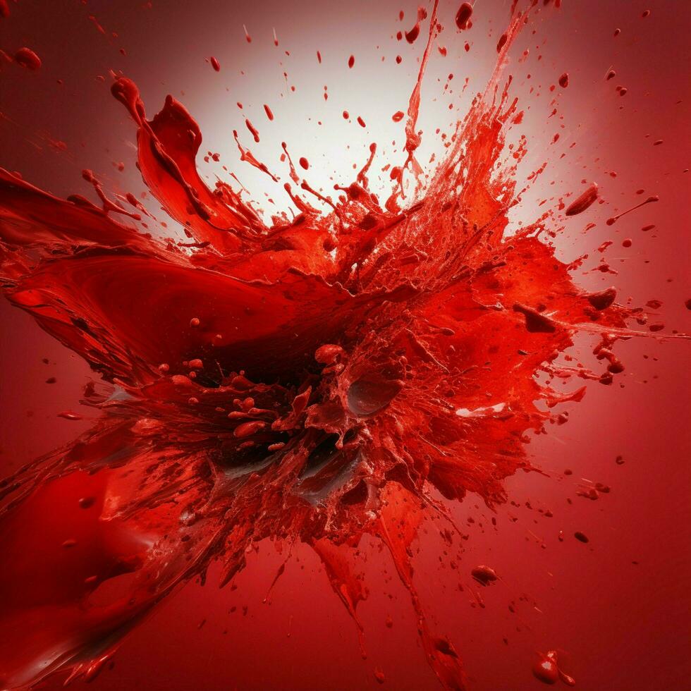 red color splash photo