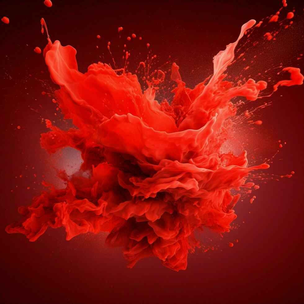 red color splash photo