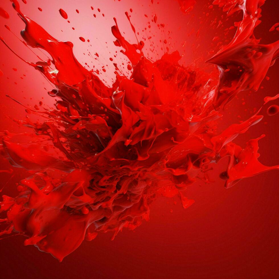 red color splash photo