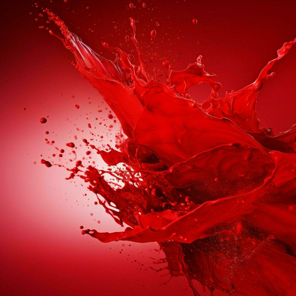 red color splash photo