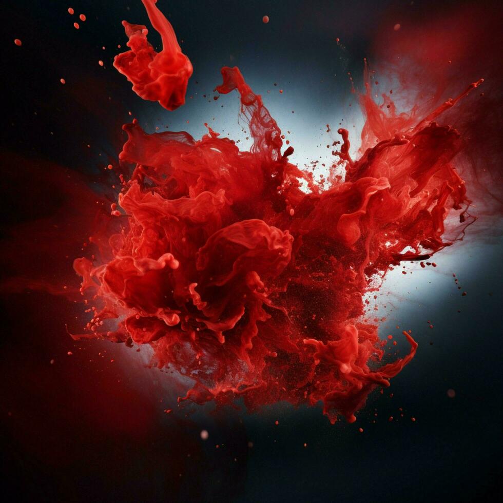 red color splash photo